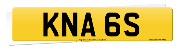 Registration number KNA 6S